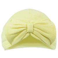 H15-LEM: Lemon Turban Hat w/Bow (0-6 Months)